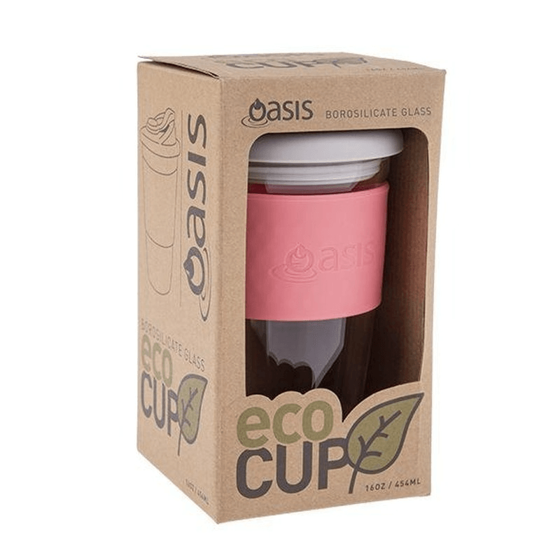 OASIS Oasis Borosilicate Glass Eco Cup 16oz Coral 