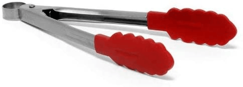 CUISIPRO Cuisipro Silicone Locking Tongs Stainless Steel Red 