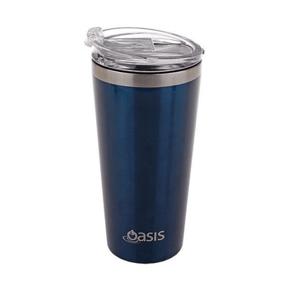 OASIS Oasis Stainless Steel Double Wall Insulated Travel Mug Navy #8901NY - happyinmart.com.au