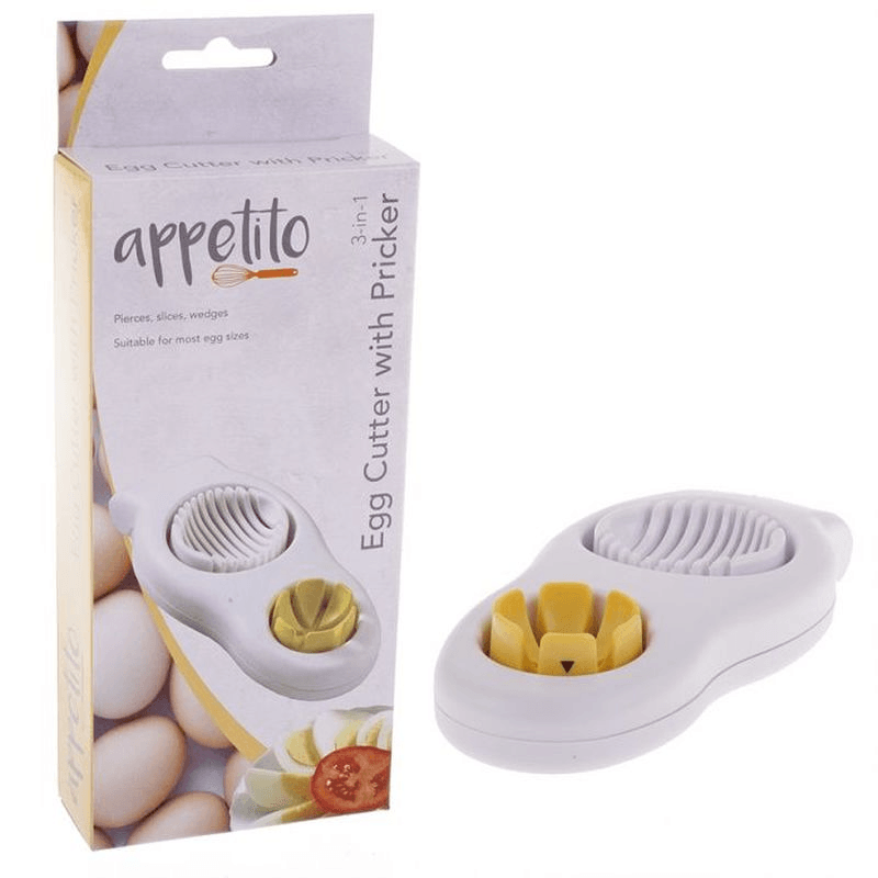 APPETITO Appetito 3 In 1 Egg Cutter With Piercer White 