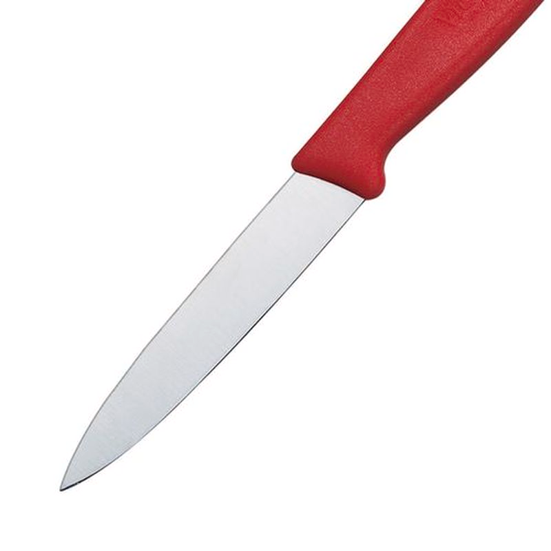 Victorinox Paring Knife 8cm Straight Edge Pointed Blade Red 