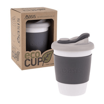 OASIS Oasis Biodegradable Eco Cup 12oz Charcoal #8992CH - happyinmart.com.au