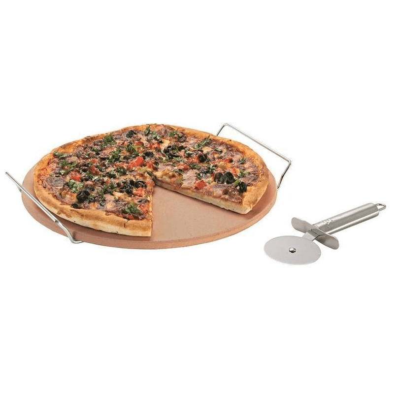 AVANTI Avanti Pizza Stone With Rack And Pizza Cutter 