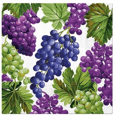 PAW Paw Lunch Napkins Natural Grapes #61626 - happyinmart.com.au
