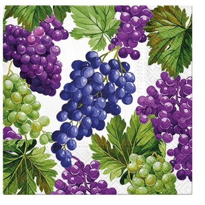 PAW Paw Lunch Napkins Natural Grapes 