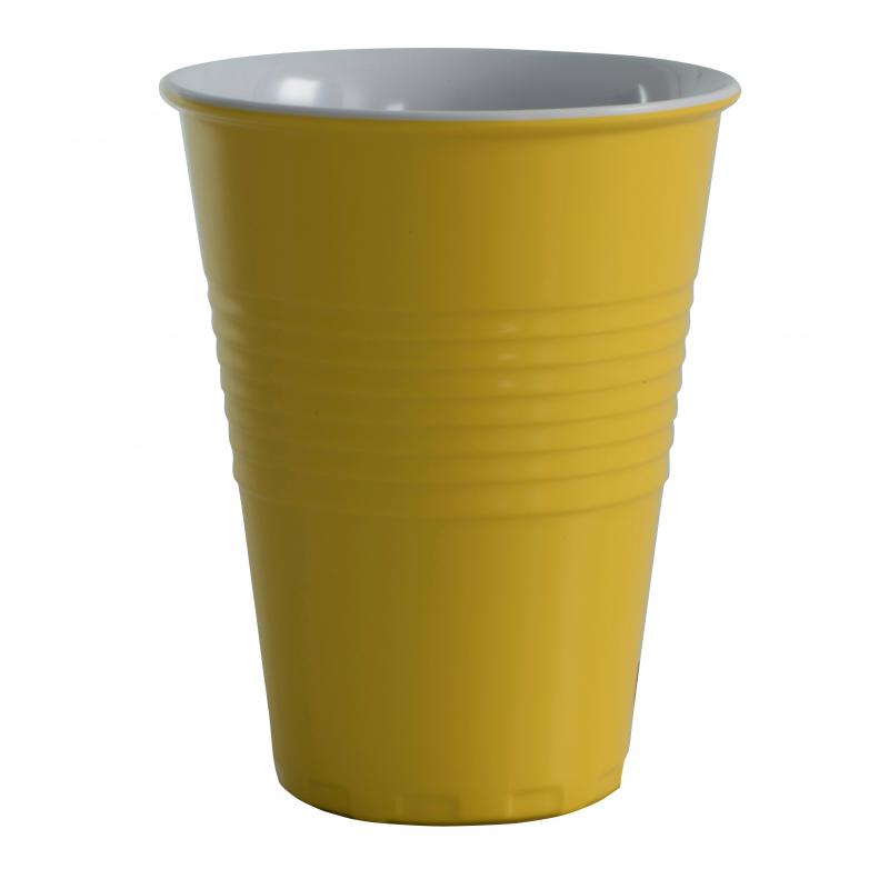 Serroni Miami Melamine 2 Tone 400ml Cup Yellow 