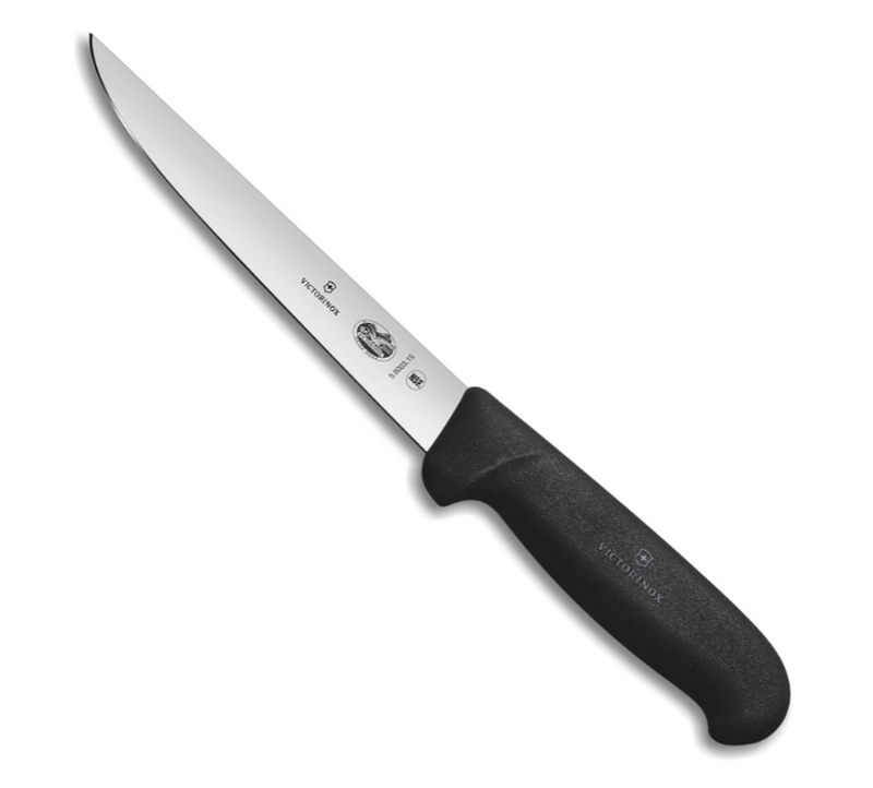 Victorinox Boning Knife Straight Wide Blade 15cm Black 