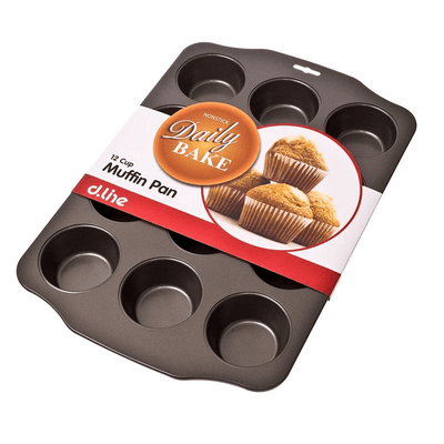 DAILY BAKE Daily Bake Professional Non Stick 12 Cup Muffin Pan #2967-2 - happyinmart.com.au