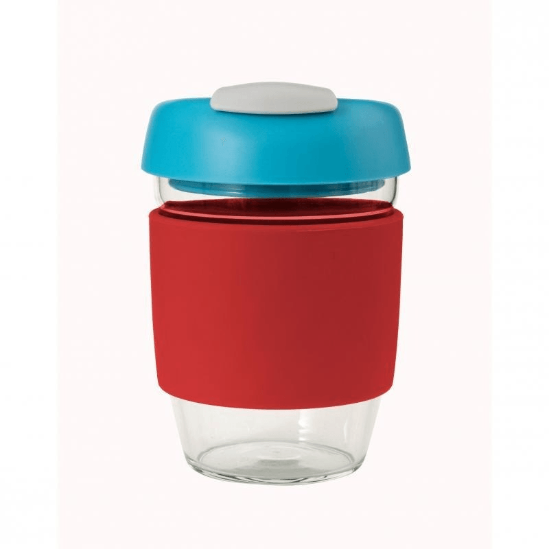 AVANTI Avanti Glass Go Cup 355ml Red Aqua Grey 