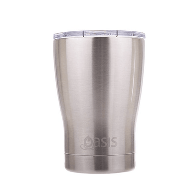 OASIS Oasis Stainless Steel Double Wall Insulated Travel Cup With Lid Silver #8900S - happyinmart.com.au