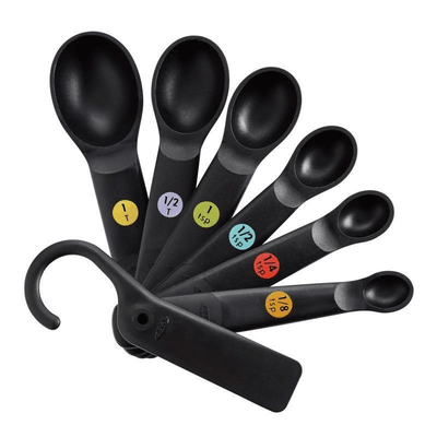 OXO Oxo Good Grip 7 Piece Plastic Measuring Spoons Black #48283 - happyinmart.com.au
