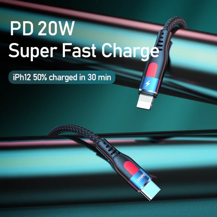 Remax Lesu Pro 1m Pd20w Type C To 8 Pin Aluminum Alloy Braid Fast Charging Data Cable Black 6 Per Pack 