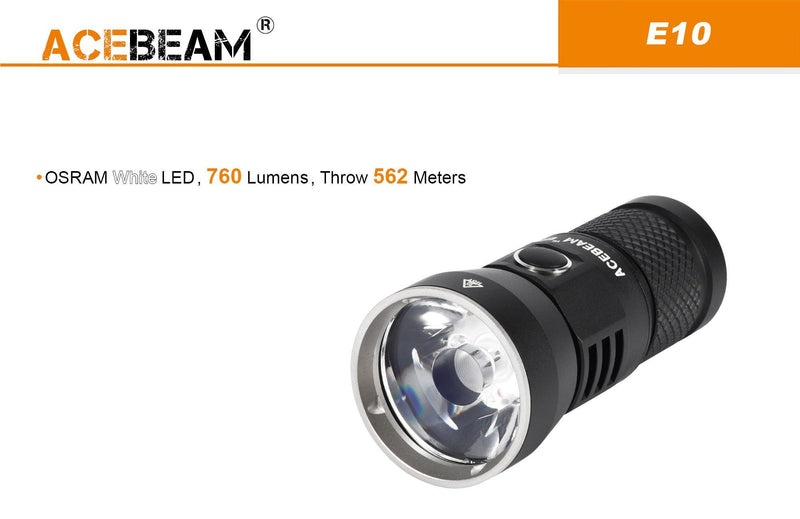 ACEBEAM Acebeam Osram Led 1050 Lumens Rechargeable Flashlight 