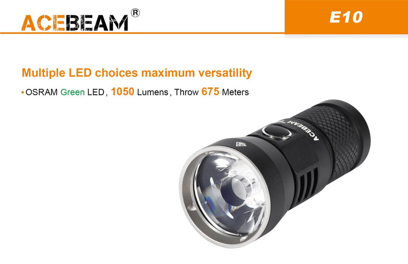 ACEBEAM Acebeam Osram Led 1050 Lume Rechargeable Flashlight 