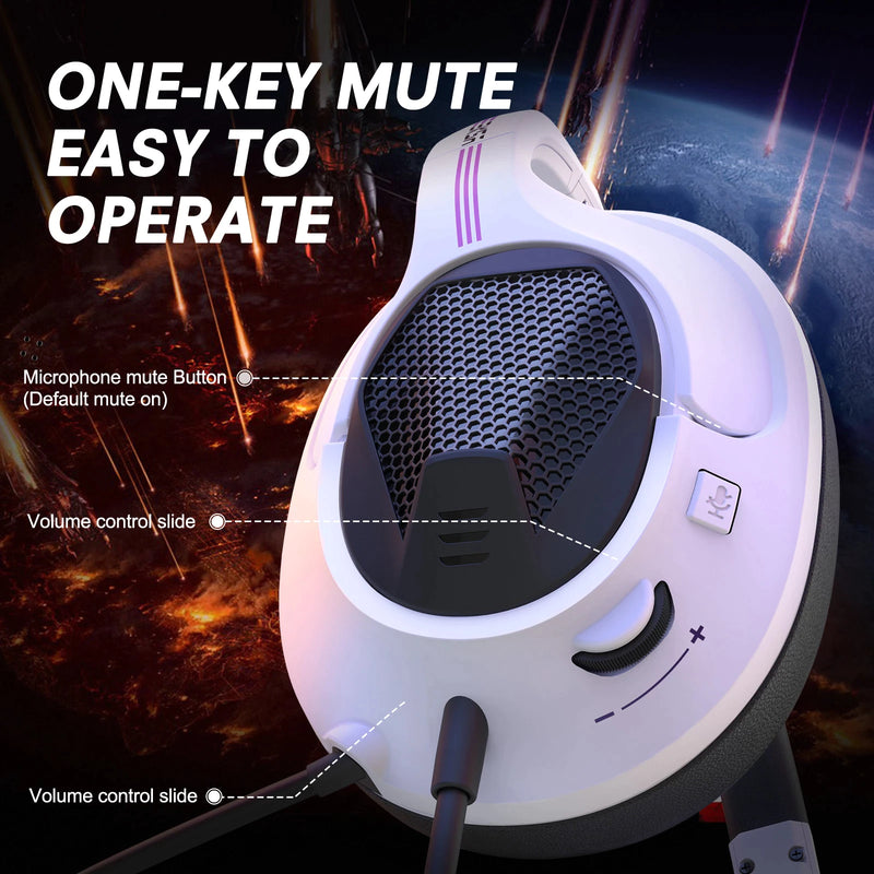 Eksa E3d Wired Gaming Stereo Headphones - W Microphone  
