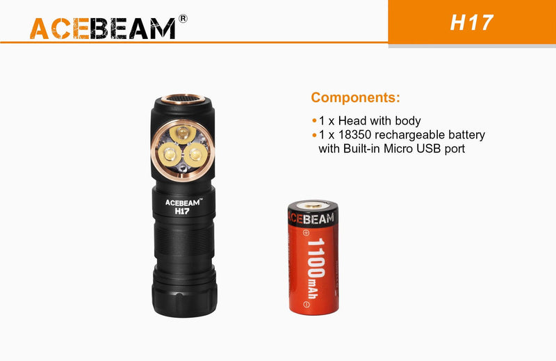 Acebeam Acebeam Multipurpose Lightweight Led Headlamp 2000 Lumen 