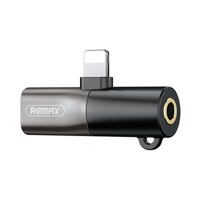 Remax Fonshion Series Lightning Audio Jack Splitter 3. 5mm Black 