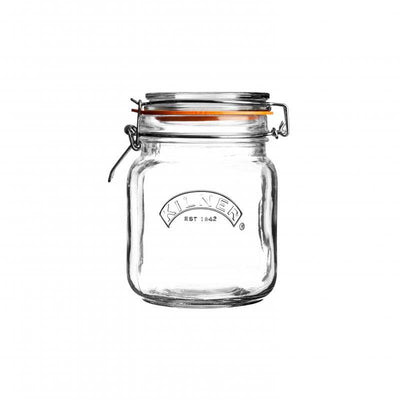 KILNER Kilner Square Clip Top Jar Glass #01653 - happyinmart.com.au