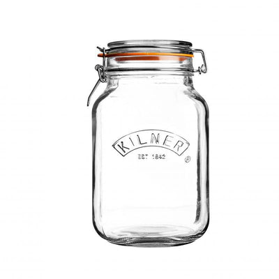 KILNER Kilner Square Clip Top Jar Glass #01654 - happyinmart.com.au