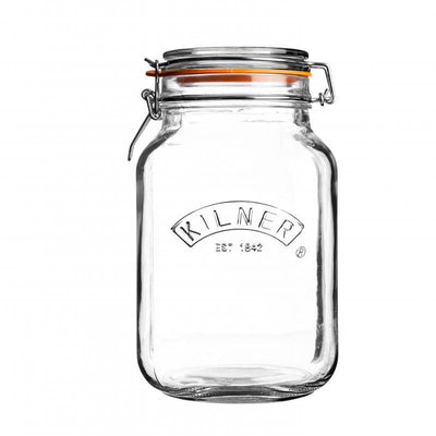 KILNER Kilner Square Clip Top Jar Glass #01655 - happyinmart.com.au