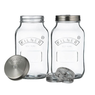 KILNER Kilner Fermentation Jar Set Of 2 Clear #01799 - happyinmart.com.au