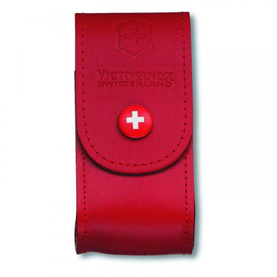 VICT SAK Victorinox Swiss Army Knife Red Leather Pouch 5-8 Layers | 9.1cm Long 5600 - happyinmart.com.au