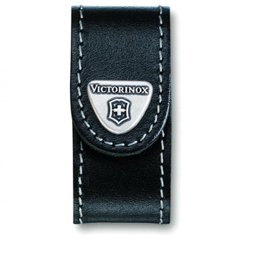 VICT SAK Victorinox Swiss Army Knife Black Leather Pouch For Mini Champ | 6cm Long 5602 - happyinmart.com.au