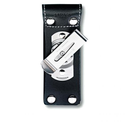 VICT SAK Victorinox Black Leather Pouch Lock Blade And Tools | 11.1cm Long 5622 - happyinmart.com.au