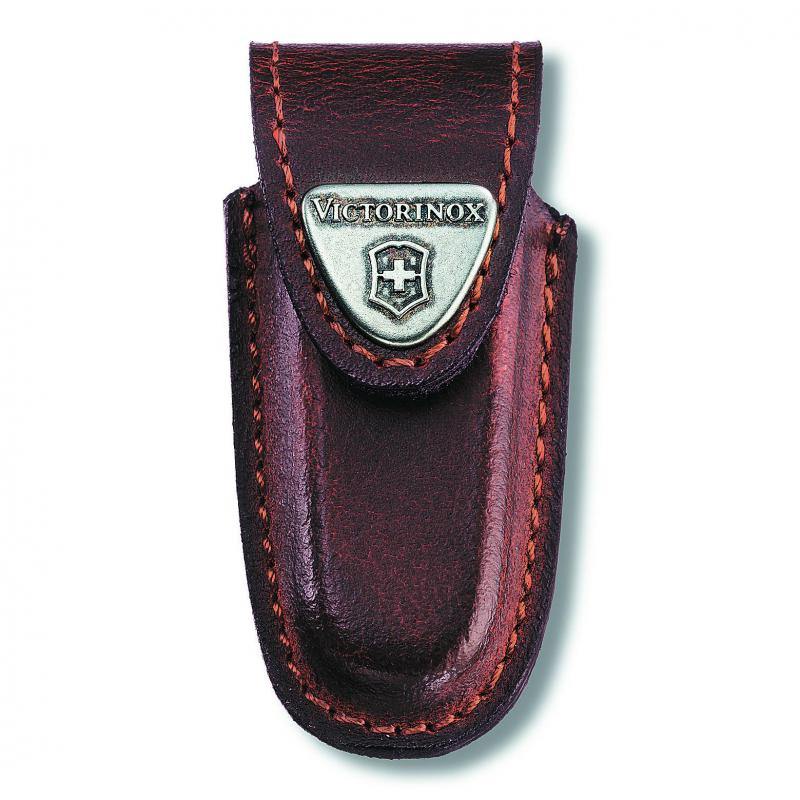 VICT SAK Victorinox Brown Leather Pouch To Suit Classic Knives | 5.8cm Long 5700 - happyinmart.com.au