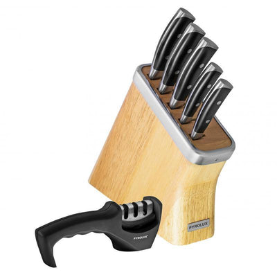 PYROLUX Pyrolux Precision Knife Block With Sharpener 10502 - happyinmart.com.au