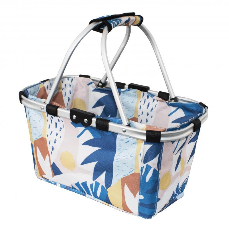 KARLSTERT Karlstert Two Handle Foldable Carry Basket Abstract Monstera 