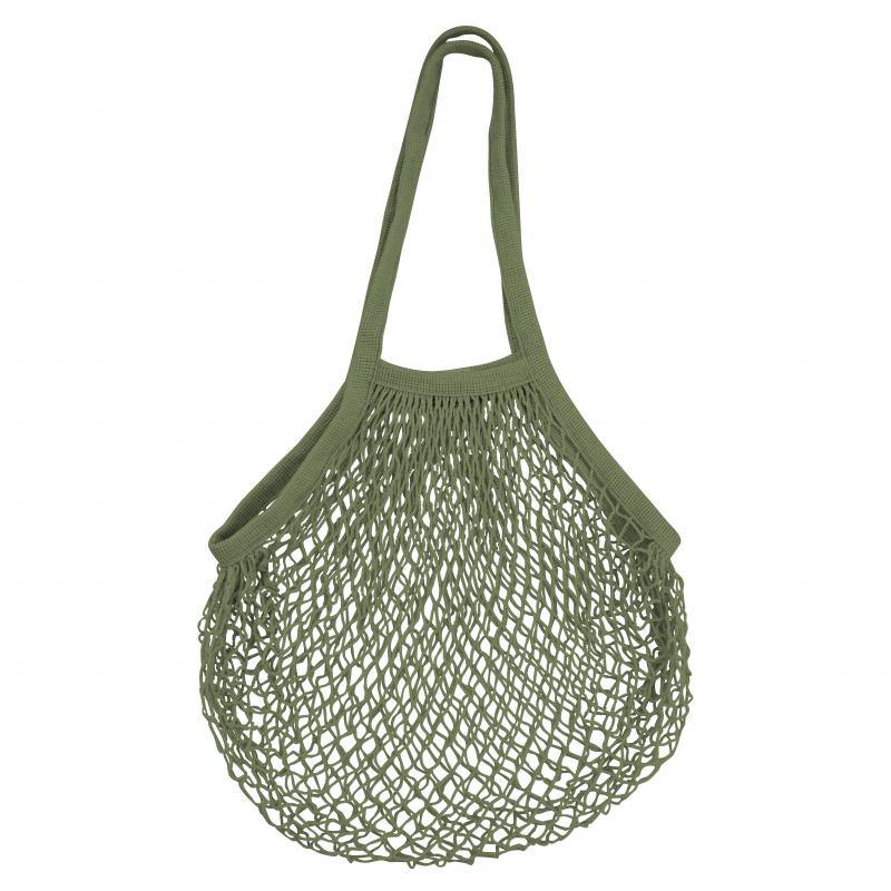 KARLSTERT Karlstert Ecobags String Bag Natural Cotton Long Olive 