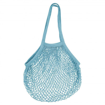 KARLSTERT Karlstert Ecobags String Bag Natural Cotton Long Blue #14243 - happyinmart.com.au