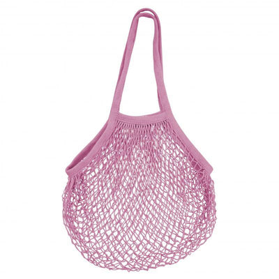 KARLSTERT Karlstert Ecobags String Bag Natural Cotton Long Pink #14245 - happyinmart.com.au
