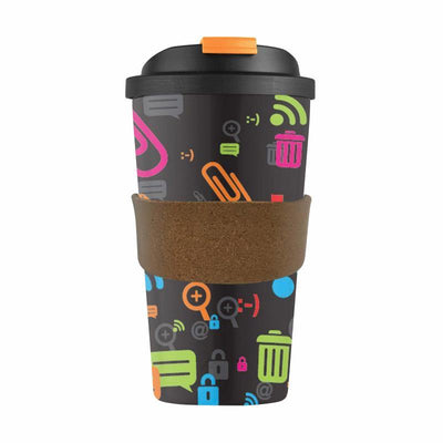 KARLSTERT Karlstert Bamboo Fiber Cup With Cork Band Stationery #14302 - happyinmart.com.au