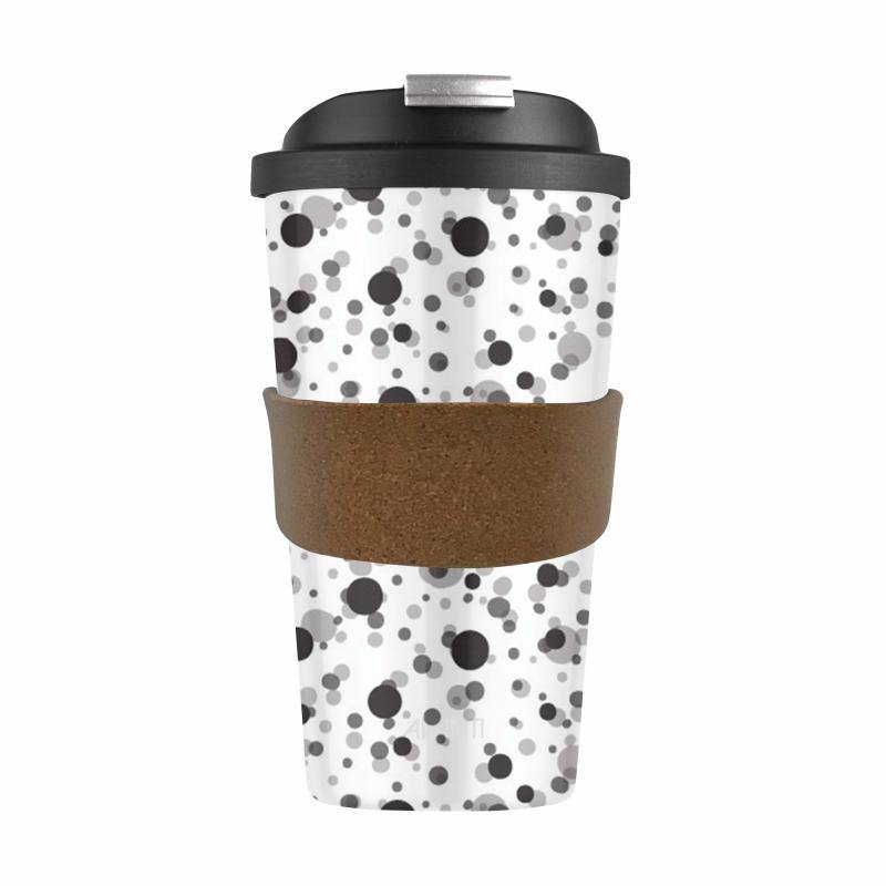 KARLSTERT Karlstert Bamboo Fiber Cup With Cork Band Spotty 