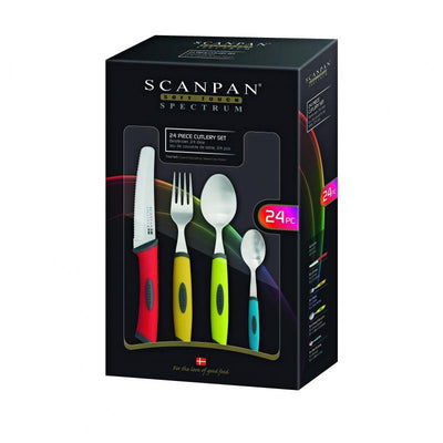 SCANPAN Scanpan Spectrum Cutlery Set 24 Pieces #18845 - happyinmart.com.au