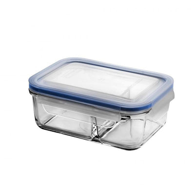 GLASSLOCK Glasslock Duo Tempered Glass Food Container 670ml #28023 - happyinmart.com.au