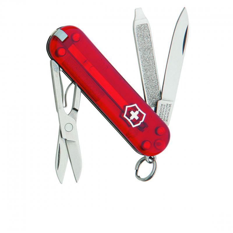 VICT SAK Victorinox Swiss Army Knife Cyber Classic Ruby | 7 Functions | Gift Boxed 35131 - happyinmart.com.au