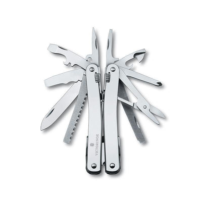VICT SAK Victorinox SwissTool Spirit X With Pointed Blade With Leather Pouch | 10.5cm Long | 26 Functions 35265 - happyinmart.com.au