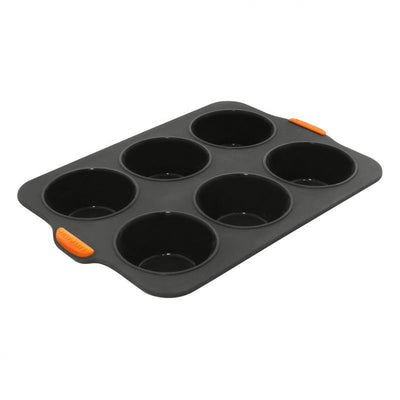 BAKEMASTER Bakemaster Silicone 6 Cup Large Muffin Pan #40131 - happyinmart.com.au