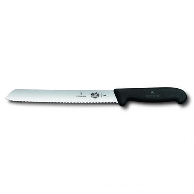 VICT PROF Victorinox Fibrox Bread Knife 21cm Black | Wavy Edge 5.2533.21 - happyinmart.com.au