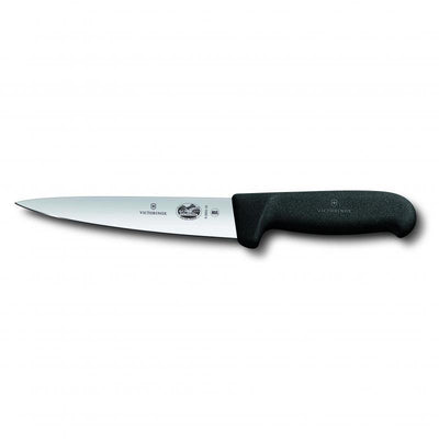 VICT PROF Victorinox Sticking Knife, 16cm, Pointed Blade, Fibrox - Black 5.5603.16 - happyinmart.com.au