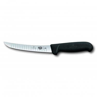 VICT PROF Victorinox Fibrox Boning Knife Curved Fluted Blade 15cm | Black 5.6523.15 - happyinmart.com.au