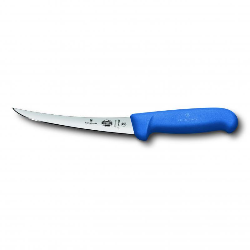 VICT PROF Victorinox Fibrox Boning Knife 15cm | Curved, Flexible Narrow Blade, Blue 5.6612.15 - happyinmart.com.au