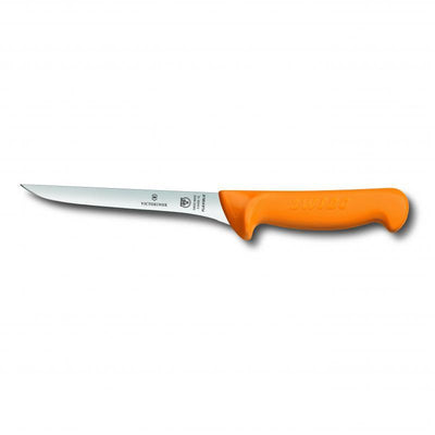 VICT PROF Victorinox Swibo Boning Knife,16cm Straight Flex Narrow Blade,Curved To Guard 5.8409.16 - happyinmart.com.au