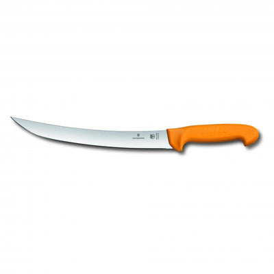 VICT PROF Victorinox Swibo Butchers Knife, 22cm Curved Stiff Blade - Yellow 5.8435.22 - happyinmart.com.au