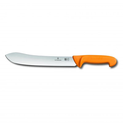 VICT PROF Victorinox Swibo Butchers Knife,22cm Wide Tip Stiff Blade - Yellow 5.8436.22 - happyinmart.com.au