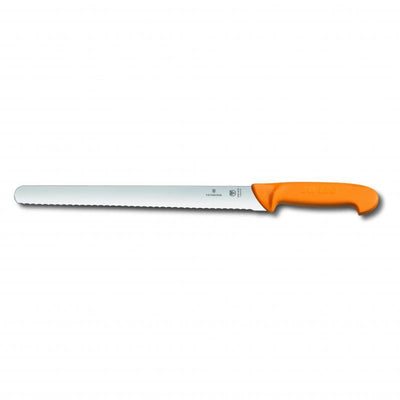 VICT PROF Victorinox Swibo Larding Knife,25cm Round Wavy Blade 30mm Width - Yellow 5.8443.25 - happyinmart.com.au