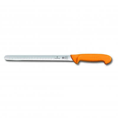VICT PROF Victorinox Swibo Salmon Knife 25cm Fluted Flexible Blade - Yellow 5.8444.25 - happyinmart.com.au